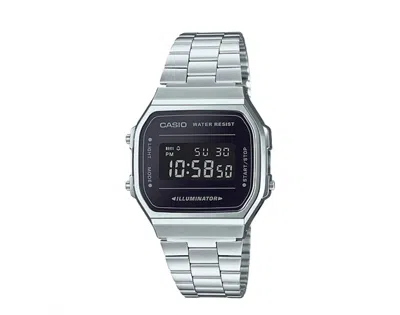 Pre-owned Casio Men's  Vintage A168 Watch In Stainless Steel
