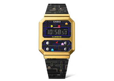Pre-owned Casio Men's  Vintage X Pacman A100wepc1b Watch In Stainless Steel