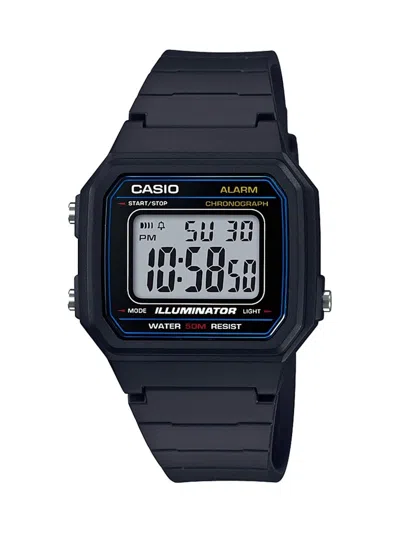 Casio Men's Classic Black Digital Watch With Clear Dial - W-217h-1av In Blue