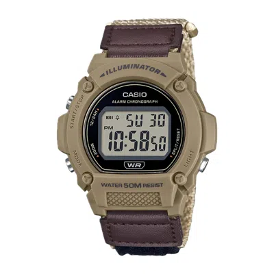 Casio Men's Classic Digital Brown Watch With Clear Dial - W-219hb-5avcf In Multi