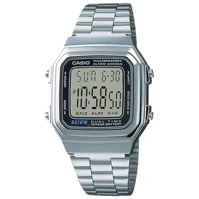 Casio Men's Classic Digital Stainless Steel Watch Silver - A-178wa-1acf In Metallic