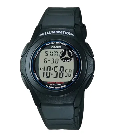 Casio Men's Classic Digital Watch With Black Resin Band - F-200w-1av