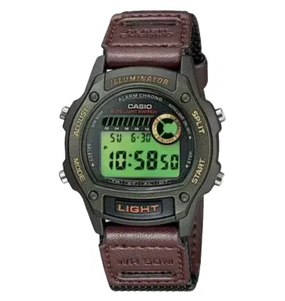Casio Men's Classic Digital Watch With Brown Nylon Band- W-94hf-3av