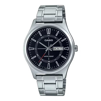 Casio Men's Day Date Analog Watch With Black Dial - Mtp-v006d-1cudf In Blue