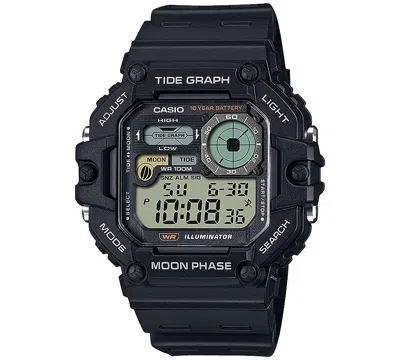 Casio Men's Digital Black Resin Strap Watch 42mm, Ws1700h-1av