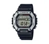 Casio Men's Digital Black Resin Watch 47.2mm, Mwd110h-1av In Black