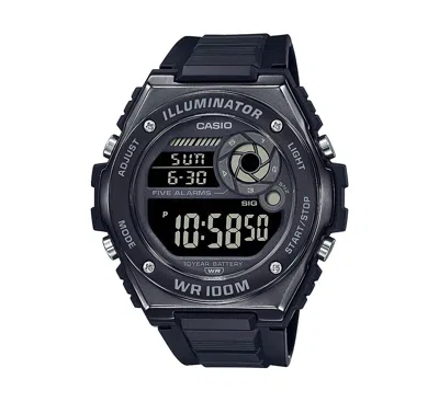 Casio Men's Digital Black Resin Watch 50.7mm, Mwd100hb-1bv