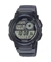 Casio Men's Digital Gray Resin Watch, 45mm In Gray