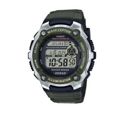 Casio Men's Digital Green Resin Watch 47.7mm, Wv200r-3a