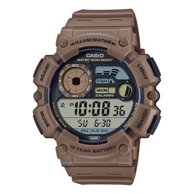 CASIO MEN'S DIGITAL WATCH WITH BROWN BAND - WS-1500H-5AV
