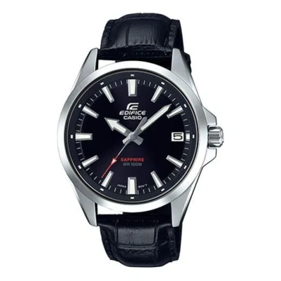 Casio Men's Edifice Waterproofes With Simple Dial Sapphire Mirror Sapphire Crystal Mens Black Analog