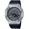 Casio Men's G-steel Gm-2100 Series Grey Dial Watch In Black