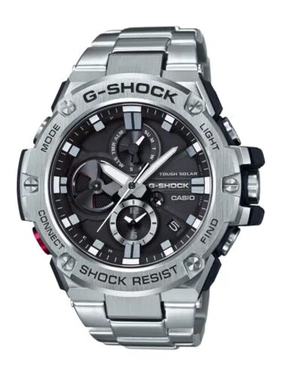 Pre-owned Casio Men's Gst-b100d-1acr G-shock Analog Display Quartz Silver Watch In Graphite