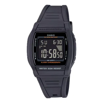 Casio Men's Illuminator Digital Watch With Black Dial - W-201-1bv