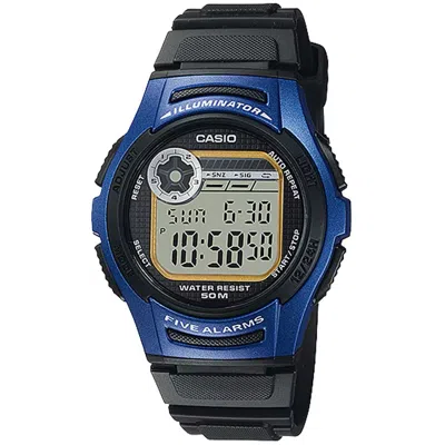Casio Men's Illuminator Digital Watch With Blue Dial - W-213-2av