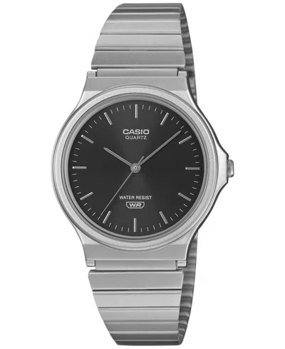 Casio Men's Japanese Quartz Silver-tone Stainless Steel Strap Watch 38.8mm
