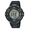 Casio Mens Black Strap Watch Sgw100-3av In Green
