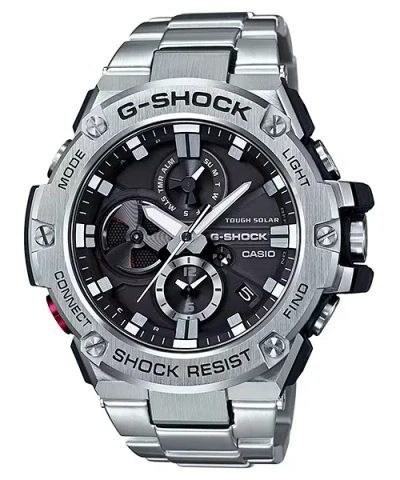 Pre-owned Casio Men's Shock Master Of Steel Analog Watch Gstb100d-1a