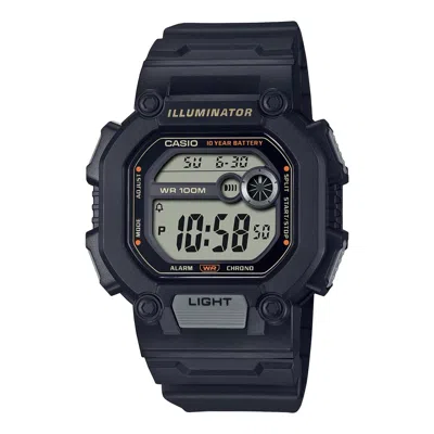 Casio Men's Shock-resistant Digital Sport Watch With Black Strap - W-737hx-1avcf In Blue