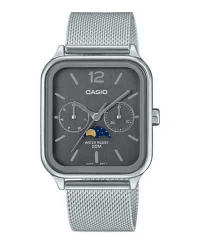 Casio Men's Silver-tone Stainless Steel Watch, 34mm