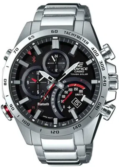 Pre-owned Casio [men's Solar Wrist Watch] Edifice [time Traveller] Eqb-501xd-1ajf