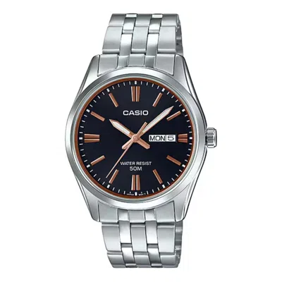 Casio Men's Stainless Steel Analog Watch Black Dial - Mtp-1335d-1a2v