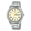 Casio Men's Stainless Steel Strap Gold Dial Analog Mens