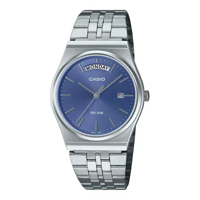 Casio Men's Stainless Steel Watch Light Blue Dial - Mtp-b146d-2avdf