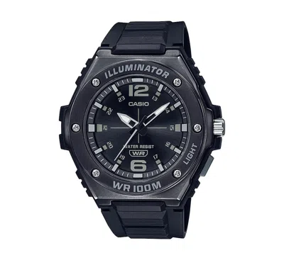 Casio Men's Three-hand Black Resin Watch 49.6mm, Mwa100hb-1av