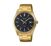 Casio Men's Three-hand Gold-tone Stainless Steel Watch 41mm, Mtpvd03g-1a In Gold