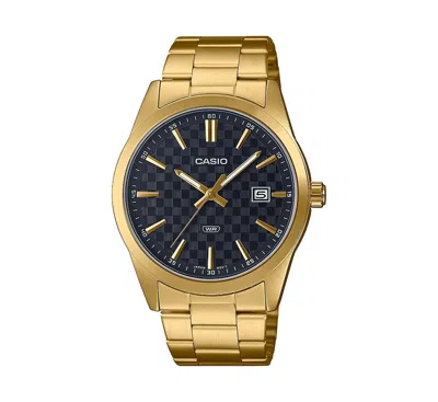 Casio Men's Three-hand Gold-tone Stainless Steel Watch 41mm, Mtpvd03g-1a