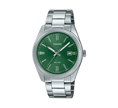 Casio Men's Three-hand Quartz Silver-tone Stainless Steel Watch 38.5mm