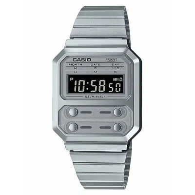 Casio Men's Watch  A100we-7bef ( 33 Mm) Gbby2 In Metallic