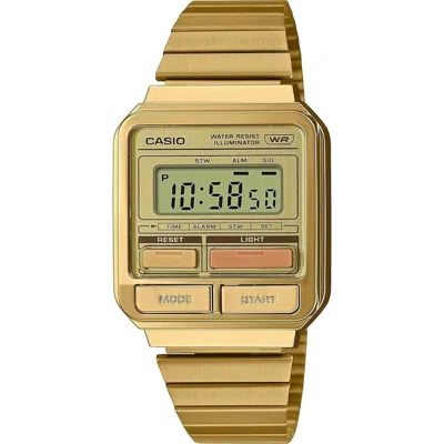 Casio Gold Steel Watch In Gray
