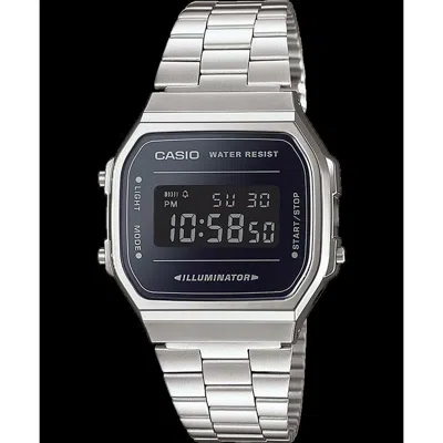 Casio Men's Watch  A168wem-1ef Black Silver ( 34 Mm) Gbby2 In Metallic