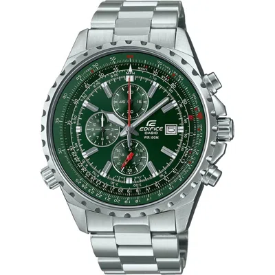 Casio Men's Watch  Ef-527d-3avuef Green Silver ( 45 Mm) Gbby2 In Metallic