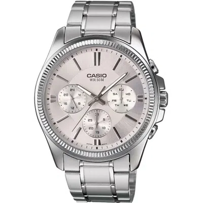 Casio Men's Watch  Enticer Gent Silver Grey ( 35 Mm) Gbby2 In White