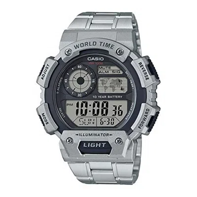 Casio Men's Watch  Illuminator Worldtime Black Silver ( 48 Mm) Gbby2 In Metallic