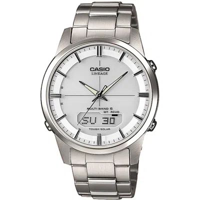 Casio Men's Watch  Lineage Multiband 6 Tough Solar Silver ( 40 Mm) Gbby2 In Metallic