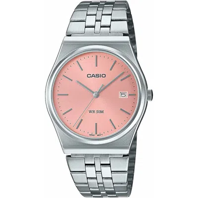 Casio Silver Steel Watch In Metallic
