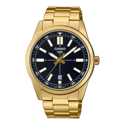 Casio Men's Watch  Mtp-vd02g-1eudf ( 41 Mm) Gbby2 In Gold