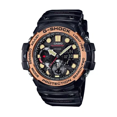 Pre-owned Casio Men's Watch G-shock Gulfmaster Digital Compass Black Strap Gn-1000rg-1acr
