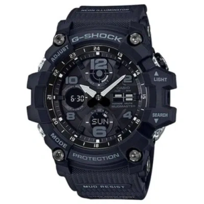 Pre-owned Casio Men's Watch G-shock Master Of Mudmaster Black Ana-digi Dial Gsg100-1a