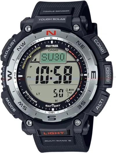 Pre-owned Casio Men's Watch Pro Trek Prw-3400-1jf Climber Line Atomic Radio Digital Solar