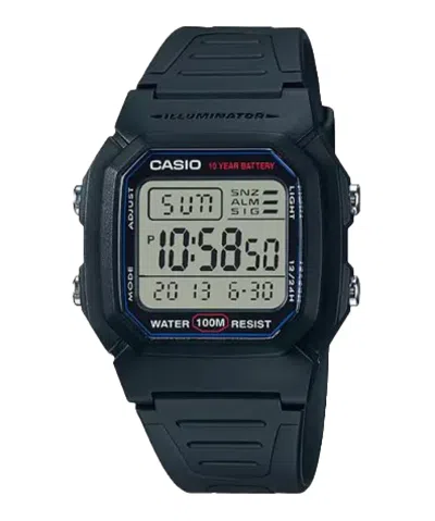 Casio Men's Water-resistant Digital Watch With Black Strap - W-800h-1av