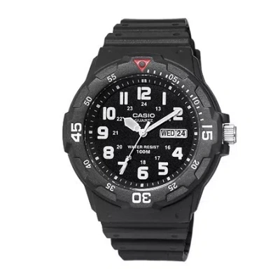 Casio Mens Black Resin Strap Diver Sport Watch Mrw200h-1bv