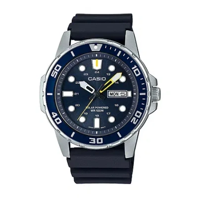 Casio Mens Black Strap Watch Mtps110-2av In Blue