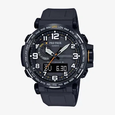 Casio Mens Black Strap Watch Prw6600y-1a9 In Blue