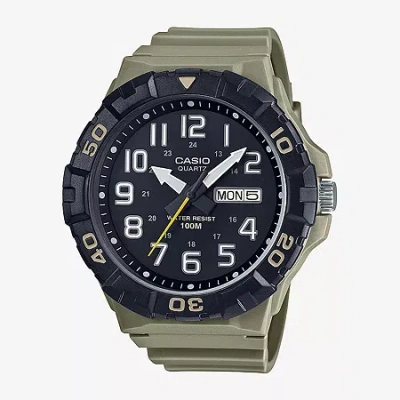 Casio Mens Brown Strap Watch Mrw210h-5av In Green