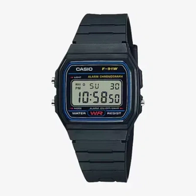 Casio Mens Digital Black Strap Watch F91w-1os